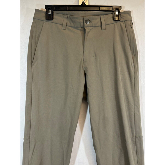 Lululemon Pants Mens 32 X 31 Khaki Beige Chino Flat Front Slim Fit Career A17 - Picture 8 of 8